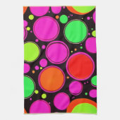 Neon Dot Party Geschirrtuch (Vertikal)