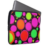 Neon Dot Party Laptopschutzhülle (Vorne Rechts)