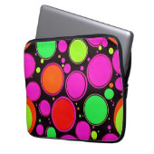 Neon Dot Party Laptopschutzhülle (Vorderseite Links)
