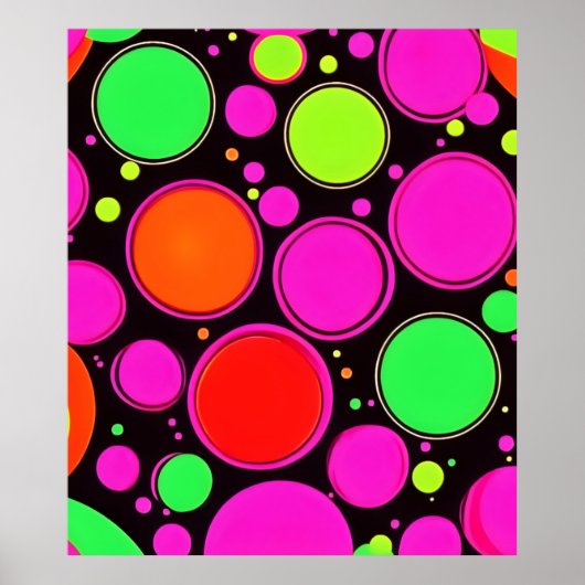 Neon Dot Party Poster (Vorne)