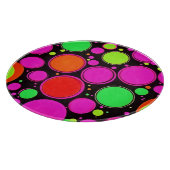 Neon Dot Party Schneidebrett (Ecke)