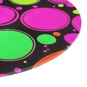 Neon Dot Party Schneidebrett (Ecke)
