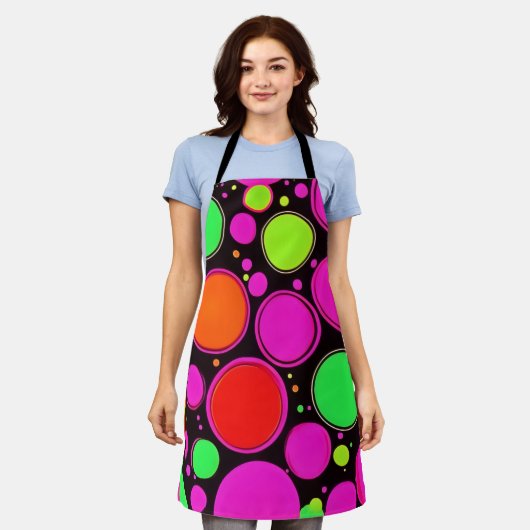 Neon Dot Party Schürze (Getragen)