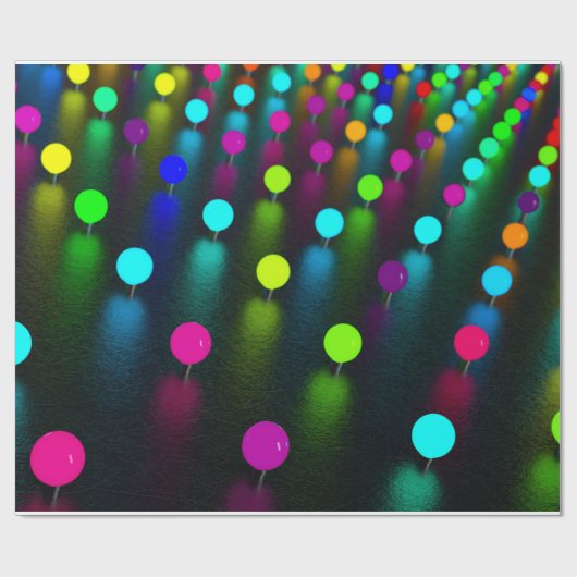 Neon Dots Geschenkpapier (Flach)