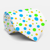 Neon Dots Krawatte (Gerollt)