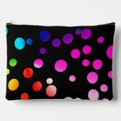 Neon Dots On Black Zubehörtasche (Vorderseite)
