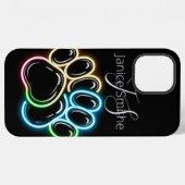 Neon Dows Monogramm iPhone Hülle (Rückseite (Horizontal))
