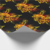 Neon-Drache Geschenkpapier (Ecke)