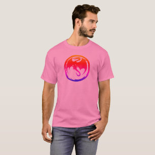 Neon-Drache Männer Pink T-Shirt