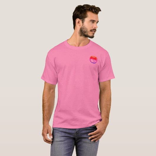 Neon-Drache Männer rosa T-Shirt Tasche (Vorne ganz)