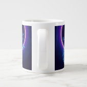 Neon-Drache Tasse – Leuchtend blauer Drache (Rückseite)