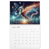 Neon-Drachen-Kunst durch KI Kalender (Jan 2027)