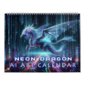 Neon Dragon AI Art Kalender (Titelbild)