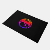 Neon Dragon Black Doormat Fußmatte (Schrägansicht)