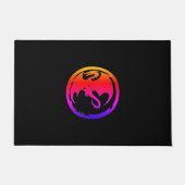 Neon Dragon Black Doormat Fußmatte (Vorderseite)