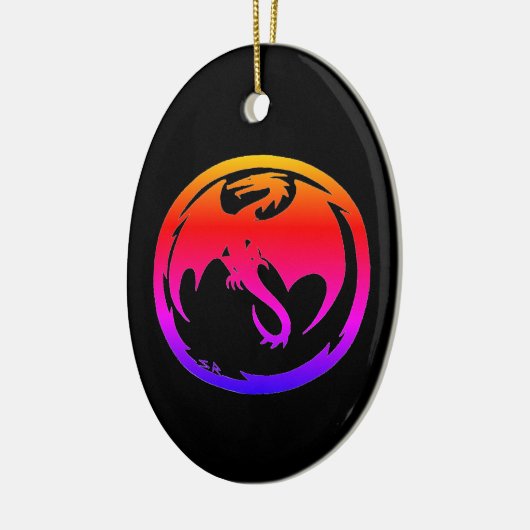 Neon Dragon Black Keramik Keramik Ornament (Links)