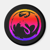 Neon Dragon Black Magnet (Vorne)