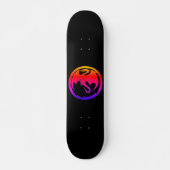 Neon Dragon Black Skateboard (Vorne)
