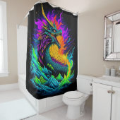 Neon Dragon Duschvorhang (Beispiel)