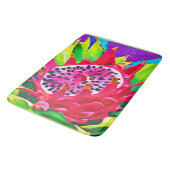 Neon Dragon Fruit Splendor Badematte (Schrägansicht)