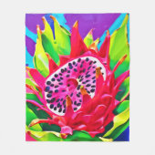 Neon Dragon Fruit Splendor Fleecedecke (Vorderseite)