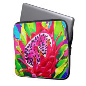 Neon Dragon Fruit Splendor Laptopschutzhülle (Vorderseite Links)
