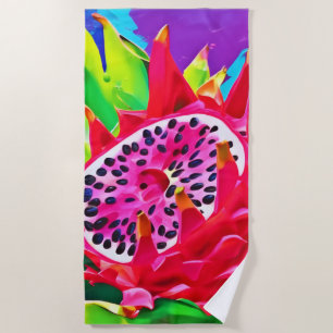 Neon Dragon Fruit Splendor Strandtuch