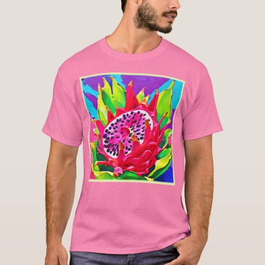 Neon Dragon Fruit Splendor T-Shirt (Vorderseite)