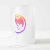 Neon Dragon mattierte Tasse (Vorderseite Links)