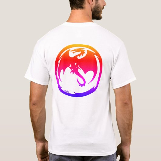 Neon Dragon men white T-shirt back (Rückseite)