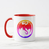 Neon Dragon - Rote Combo-Tasse Tasse (Links)