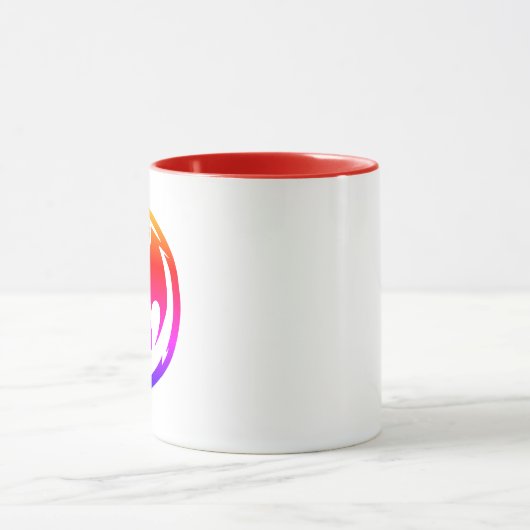 Neon Dragon - Rote Combo-Tasse Tasse (Zentrum)