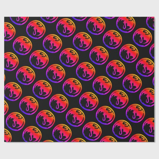 Neon Dragon schwarz-matt Packpapier Medium (Flach)
