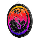 Neon Dragon schwarzes Dartboard Dartscheibe (Vorderseite rechts)