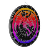 Neon Dragon schwarzes Dartboard Dartscheibe (Vorderseite Links)