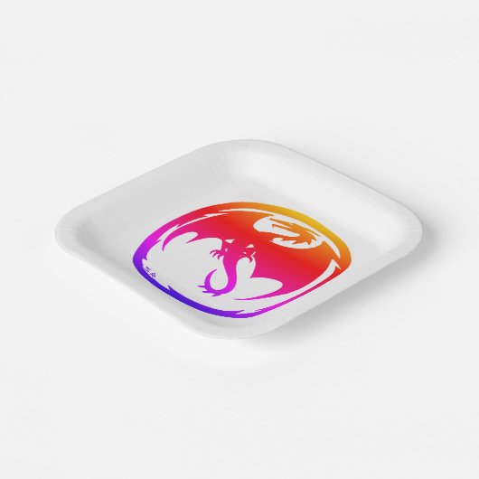 Neon Dragon Teller (Gewinkelt)