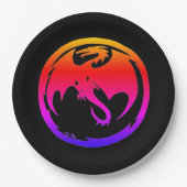 Neon Dragon Teller (Vorderseite)
