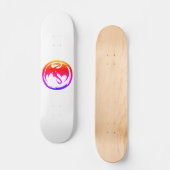 Neon Dragon weiße Skateboard (Vorderseite)