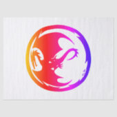 Neon Dragon weißes Papiertuch groß Seidenpapier (Vorderseite)