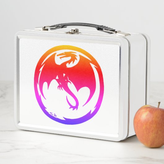 Neon Dragon White Lunchbox (Beispiel)