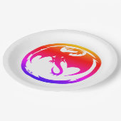 Neon Dragon White Paper Teller (Schrägansicht)