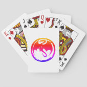 Neon Dragon white Poker spielt Karten Spielkarten (Rückseite)