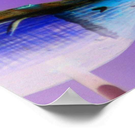 Neon Dragonfly Buddha Unity Zitat Inspiration Poster (Ecke)