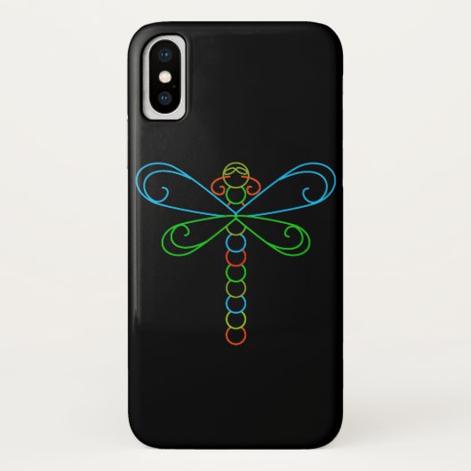 Neon Dragonfly Case-Mate iPhone Hülle (Rückseite)