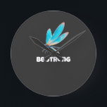 Neon Dragonfly Shirt – Aesthetic Nature Transforma Runde Wanduhr<br><div class="desc">This neon dragonfly t-shirt symbolizes transformation,  growth,  and inner strength. Designed with vibrant glowing colors and a minimalist aesthetic,  this nature-inspired graphic tee is perfect for anyone who loves meaningful art,  spiritual symbolism,  or elegant statement designs.</div>