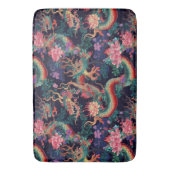 Neon Dragons und Blume Badematte (Vorderseite Vertikal)