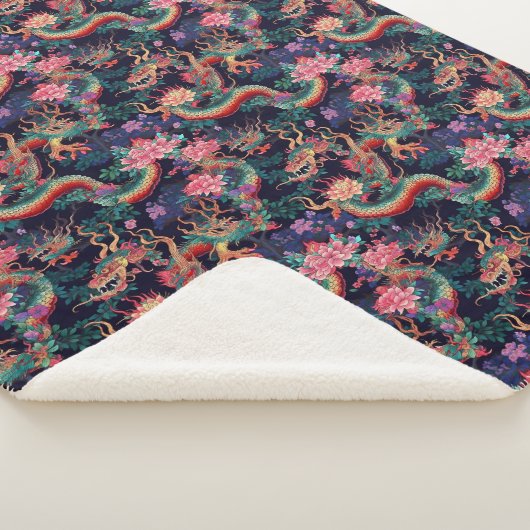 Neon Dragons und Blume Sherpadecke (3/4)