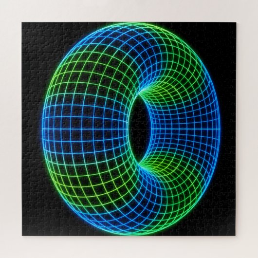 Neon-Drahtgitter-Torus Puzzle (Horizontal)