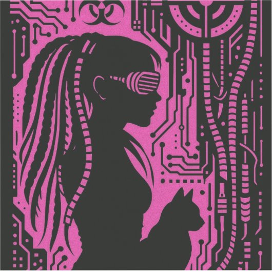 Neon Dread Protocol Aufkleber (Vorderseite)