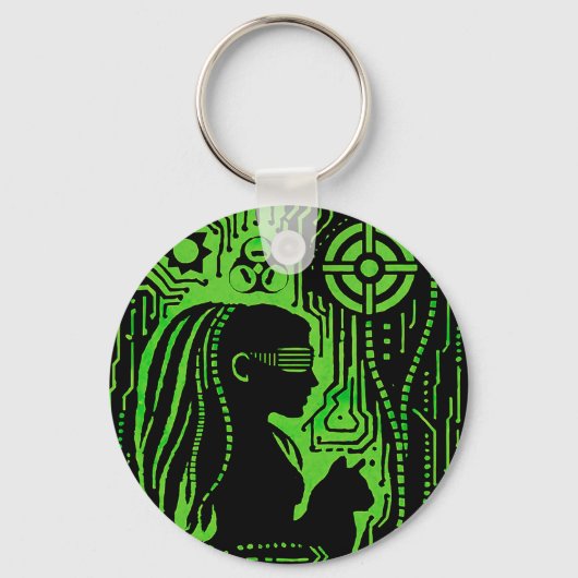 Neon Dread Protocol Schlüsselanhänger (Rückseite)